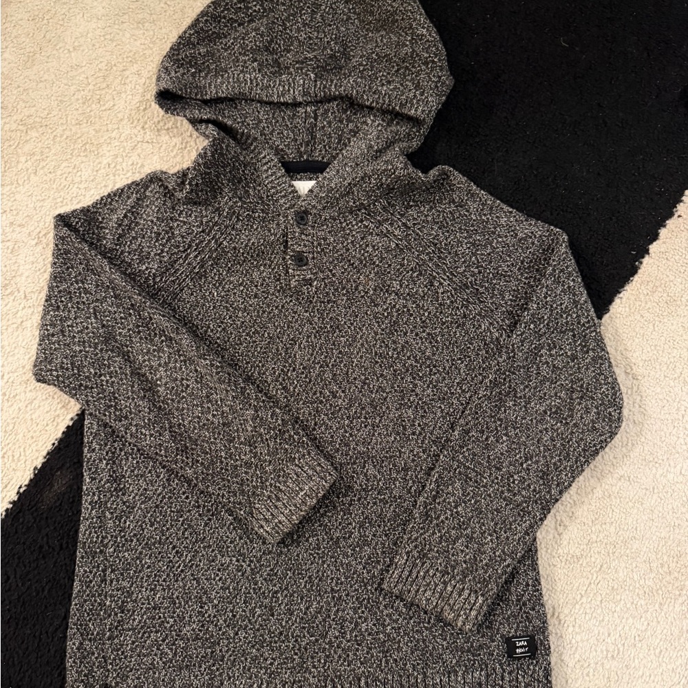 EUC Zara Charcoal Knit Sweater Boys 8